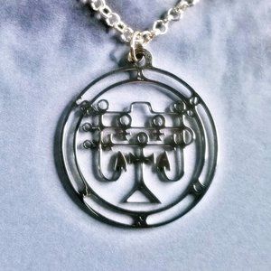 Andras Goetic Goetia Sigil Silver Necklace